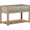 Cedar Raised Planter Box with Storage Shelf,Wooden Elevated Garden Bed with Legs,Mobile Outdoor Raised Beds for Vegetable/Flower,Backyard&Patio Use - 2 of 4