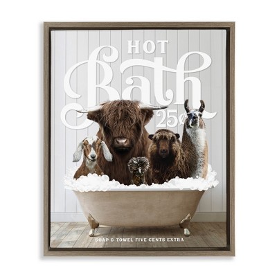 Stupell Industries Farm Animals in Bath, 25" x 31"