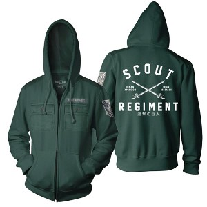 Ripple Junction x Attack on Titan Men's Zip Hoodie Scout Regiment - 1 of 4