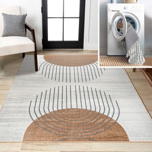 JONATHAN Y Kallax Geometric Modern Low-Pile Machine-Washable Area Rug - 1 of 4