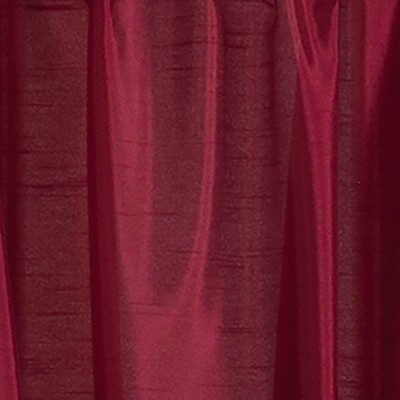 Red Faux Silk Blackout Door Panel Curtains