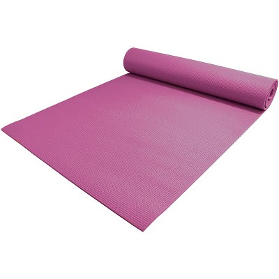 YogaAccessories Deluxe 72 Inch Long and 0.25 Inch Extra Thick High Density Double Sided Non Slip PVC Foam Pilates and Yoga Exercise Mat, Dark Lavender