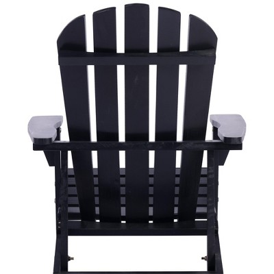 33.75INCH,Adirondack Chair Solid Wood Outdoor Patio Furniture for Backyard,Black