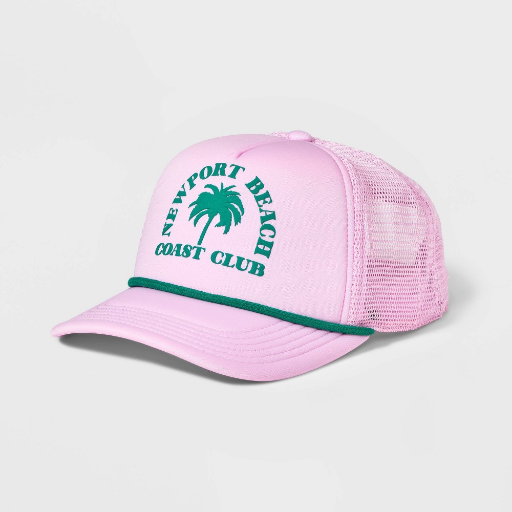 Newport Beach Trucker Hat - Mighty Fine Neon Pink (2 hats)