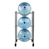 Mind Reader 5gal Water Jug Stand Holds three Jugs Gray: Coffee Bar & Accessories, Metal & Plastic, 31" Height, Black - 4 of 4