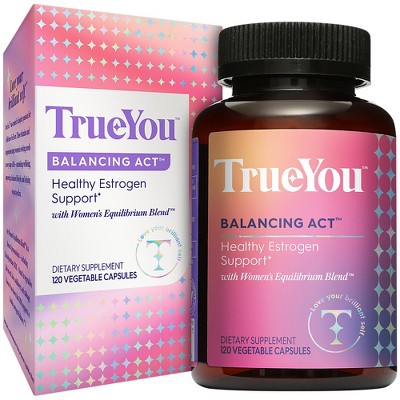TrueYou Balancing Act - Healthy Estrogen Support with Myo-Inositol and D-Chiro-Inositol (120 Vegetable Capsules)