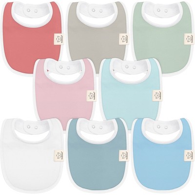 Image of KeaBabies 8pk Organic Baby Bibs for Boy, Baby Drool Bib for Baby Boys and Girls, Infant Teething Bibs  (Spring)