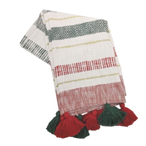 carol & frank Barton Ruby Woven Throw Blanket