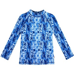 City Threads USA-Made Girls UPF 50+ Printed Long Sleeve Rashguard Tee - 1 of 3