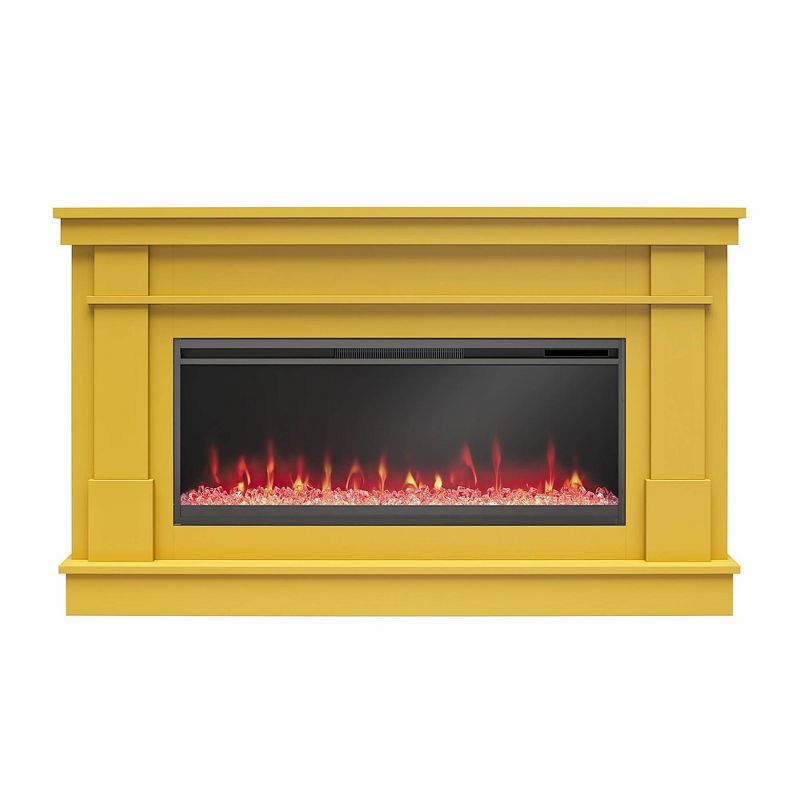Waverly Wide Mantel with Linear Electric Fireplace and Crystal Ember Bed - Novogratz, 6 of 9