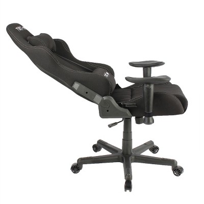 Racer High-Back Black Fabric Ergonomic Gaming Chair with Memory Foam