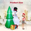Costway 6 FT Tall Inflatable Snowman and Tree Set Christmas Decoration w/ LED Lights - 4 of 4