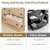 6-Drawer Dresser - Tall Boho Dresser with Curved Legs, Rattan Accents, and Freestanding Storage for Living Room, Bedroom, Entryway, or Balcony - 4 of 4