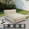 Evita Outdoor Bean Bag Lounger, Comfy Foam, Cover Removeable, Washable and Water-Resistant for Pool, Deck, Backyard-57*47.3*31.5 Inch, Beige - 4 of 4