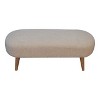 TiramisuBest Contemporary Bench in Silver Metal and Camel Faux Leather, 18.0"L Entryway Bench - 4 of 4
