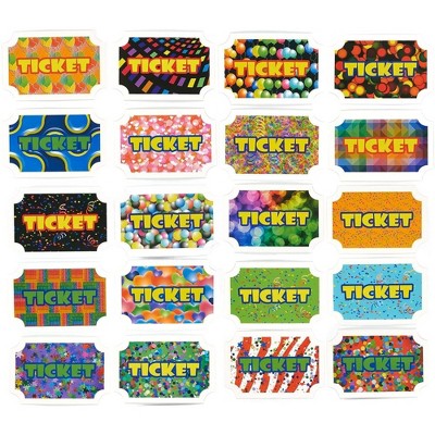 Blue Panda 100-Count Reward Tickets, Carnival Prize Tickets for Party & Kids Incentive, 4.5x3x0.01"