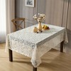 HLC.ME Scroll Lace Fabric Table Cloth for Rectangle Tables, Wrinkle Resistant, Patterned Scalloped Tablecloth - 4 of 4