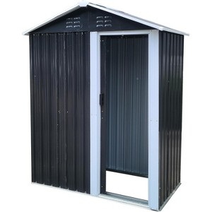 5x3 FT Outdoor Metal Storage Shed,Waterproof Garden Sheds with Lockable Door,Outdoor Storage Tool Shed for Yard,Garden,Patio,Lawn - 1 of 4