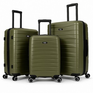 World Traveler Dejuno Motley 3-Piece Lightweight Hardside Expandable Spinner Luggage Set - 1 of 4