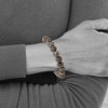 Black Bow Jewelry 8mm Neutral Color Agate Beaded Stretch Bracelet, 6.75 Inch - 3 of 4