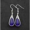 Handmade Sea Glass Earrings, Hawaiian Wire Braided Teardrop Beach for Women, Birthday Gift - 2 of 4