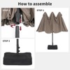 15ft Extra Large Double,Sided Patio Umbrella With Crank Handle & Base Included,Outdoor Market Umbrella for Poolside, Garden, Deck, Backyard Shade - 3 of 4