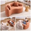 Dolonm S-Curved Chenille Sectional Sofa - Dual-Depth (21.3" & 26.8"), No Assembly, Compact for Small Spaces, Yin-Yang Design, Includes Pillows - 2 of 4