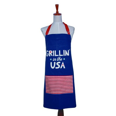 Transpac Cotton 31 in. Multicolored Spring Americana Apron
