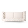 78.75" Rolled Arms 3-Seat Sofa with Wooden Legs and Pull-Tab Backrest for Living Room or Bedroom - 3 of 4