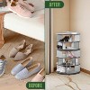 Kings Brand Furniture 5-Tier Rotating Shoe Rack—360° spinning storage tower, perfect for closets, entryways, bedrooms, or hallways - 2 of 4