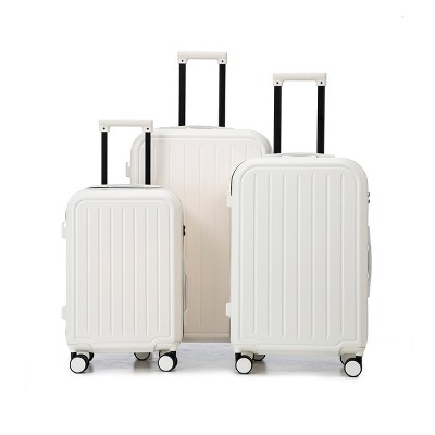 3 Pieces Luggage Sets,20/24/28Inch ABS Spinner Wheel Luggage,Suitcase With Cup Holder And USB Port,Luggage With Combination Lock-Cuddlewood