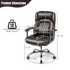 Patiojoy 500LBS High Back Big & Tall Office Chair Adjustable Leather Task Chair Brown - 3 of 4