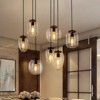 LLHZSY Black Island Pendant Chandelier 35 2/5" Wide Modern Industrial 7-Light Fixture for Dining Room Kitchen - 3 of 4
