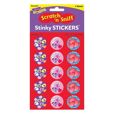 Trend Enterprises Trend Valentine's Day - Cherry Stinky Stickers Large Round 60 ct. (T-928)