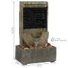 Sunnydaze Indoor Home Office Contemporary Soothing Half Moon Stone Slate Cascading Tabletop Water Fountain - 16" - 3 of 4