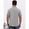 INSPIRE CHIC Men's Collared Short Sleeve Double Chest Pockets Outdoor Polo Shirt - 3 of 4