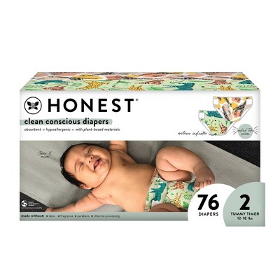 Image of The Honest Company Disposable Diapers - Stripe Safari & Seeing Spots - Size 2 - 76ct