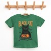 Black Cat Social Club Pumpkin - Youth Short Sleeve Graphic T-Shirt and Toddler Short Sleeve Graphic T-Shirt - 2 of 4