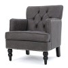 NicBex Harrison Tufted Club Chair - Upholstered Accent Armchair, Classic Living Room Seating, Slate - 3 of 4