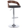 vidaXL Bar Stools 2 pcs Dark Gray Fabric and Bentwood - 3 of 4