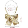 INSPIRE CHIC Women's Plaid Uniform Pre-tied Knot Cute Stylish Colorful Bow Ties - 2 of 4