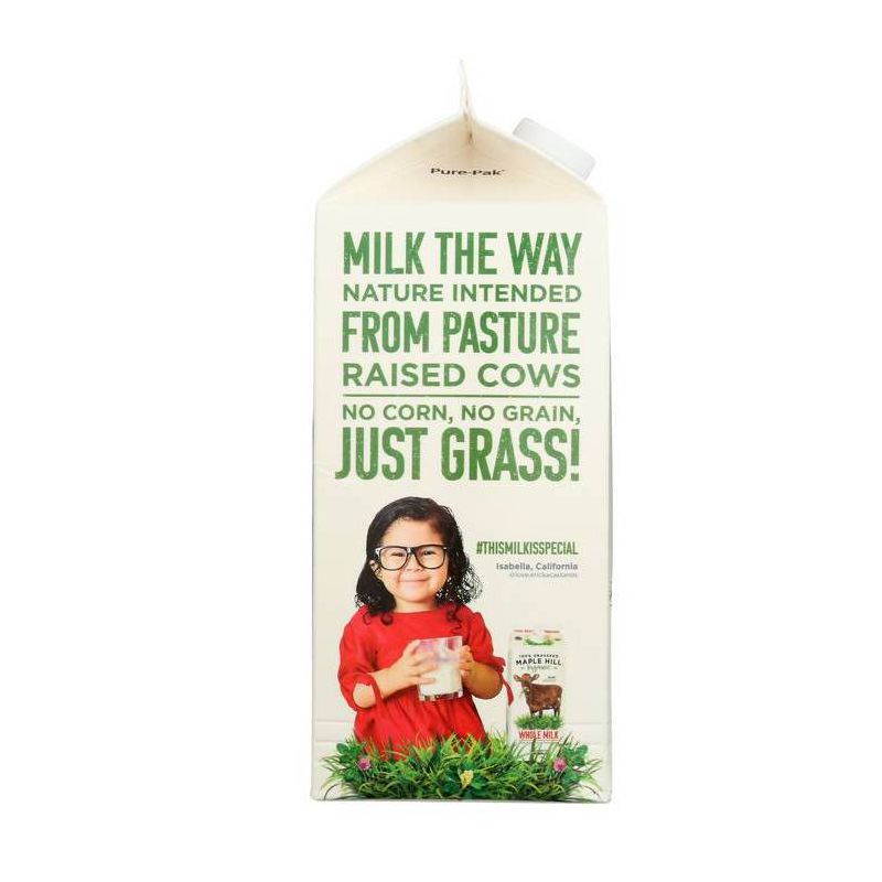 Maple Hill 100% Grassfed Organic Whole Milk - 0.5gal, 4 of 6