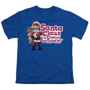Boys' Santa Claus Is Comin To Town Santa Logo T-Shirt - 1 of 4