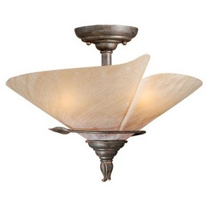 Vaxcel Capri 3 - Light Flush Mount in  Black Walnut - 1 of 1