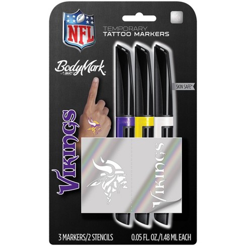 NFL Minnesota Vikings Temporary Tattoo Marker - 3pk