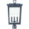 Crystorama Lighting Belmont 3 - Light Post Light in  Graphite - 3 of 4
