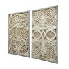 Set of 2 Sienna Paper Leaf Shadow Box Wall Decors Gray/White - A&B Home - 3 of 4