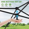 Canopy Tent 10x10 Easy Pop Up, Outdoor Shade Instant Canopy Tents, Comercial Instant Heavy DutyCanopy Pop Up Tent with 3 Sidewalls - 4 of 4