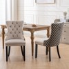 CENGHU Modern Velvet Upholstered Dining Chairs Set of 2, Kitchen Side Chairs with Wood Legs and Nailhead Trim, for Dining Room, Living Room - 2 of 4