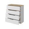 NicBex 4-Drawer Dresser Chest of Drawers Storage Cabinet Closet Organizers and Storage Dresser for Bedroom, Living Room - 2 of 4